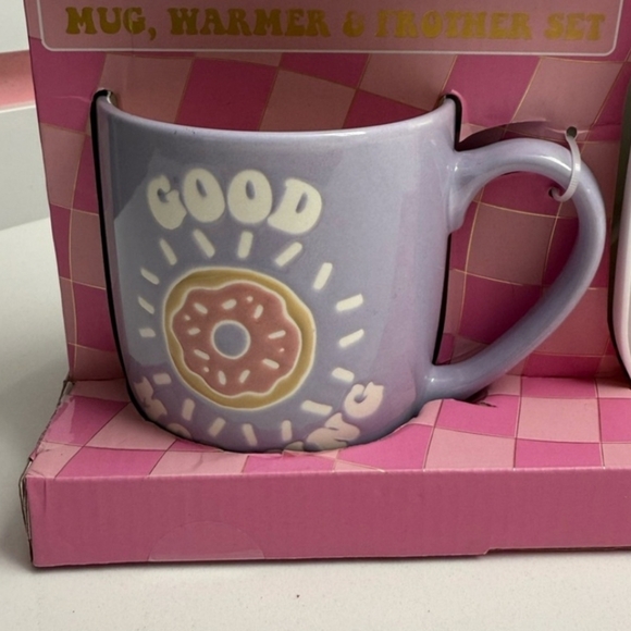 Sheffield Home Mug, Warmer & Frother Set - Pink and White - Picture 4 of 4